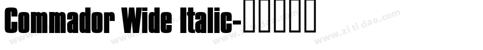 Commador Wide Italic字体转换